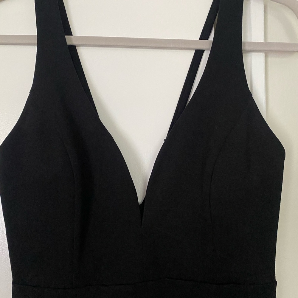 Lulu's Black V-Neck Sheath Dress - Picture 2 of 6